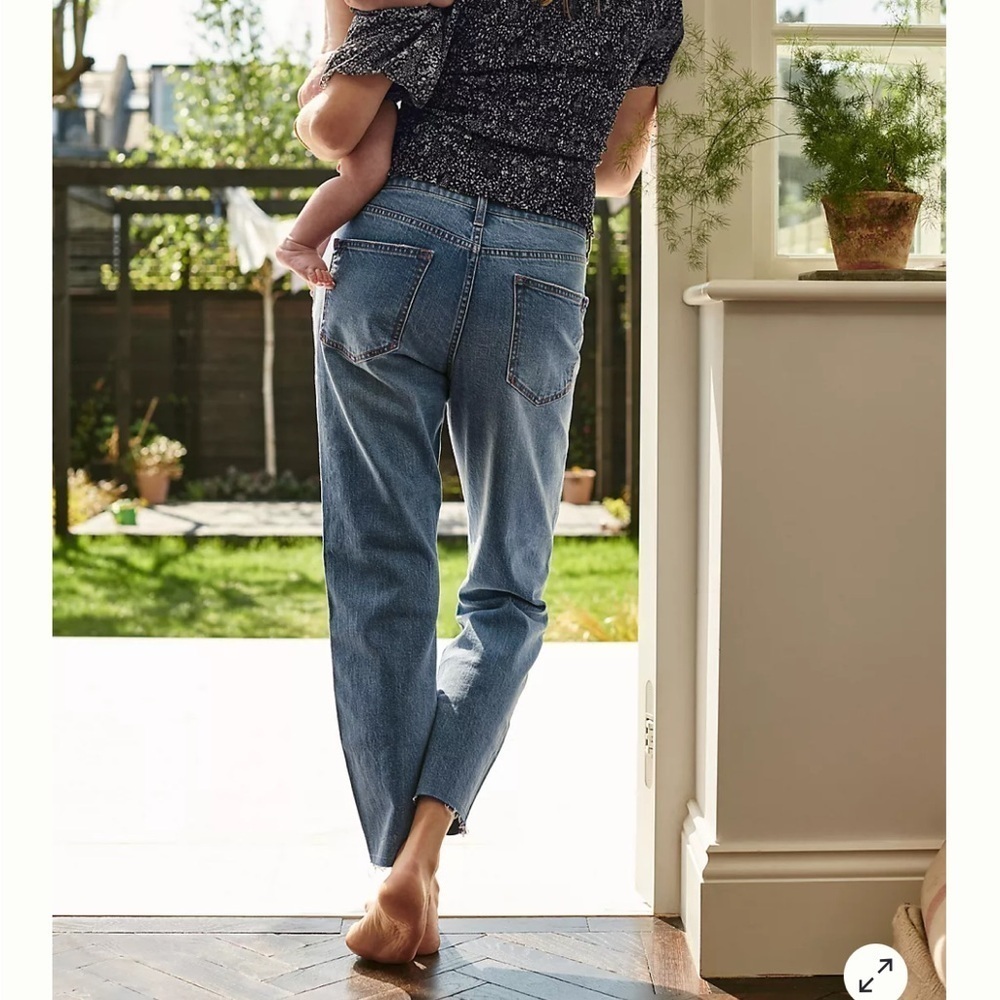 Anthropologie Pilcro High-Rise Twist-Seam Slim Boyfriend Jeans Light Wash 27